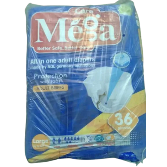 Care Mega | All in One Adult Diapers L | 36Pcs