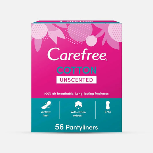Carefree | Pads Cotton Extract Panty Liner | 56 Pcs