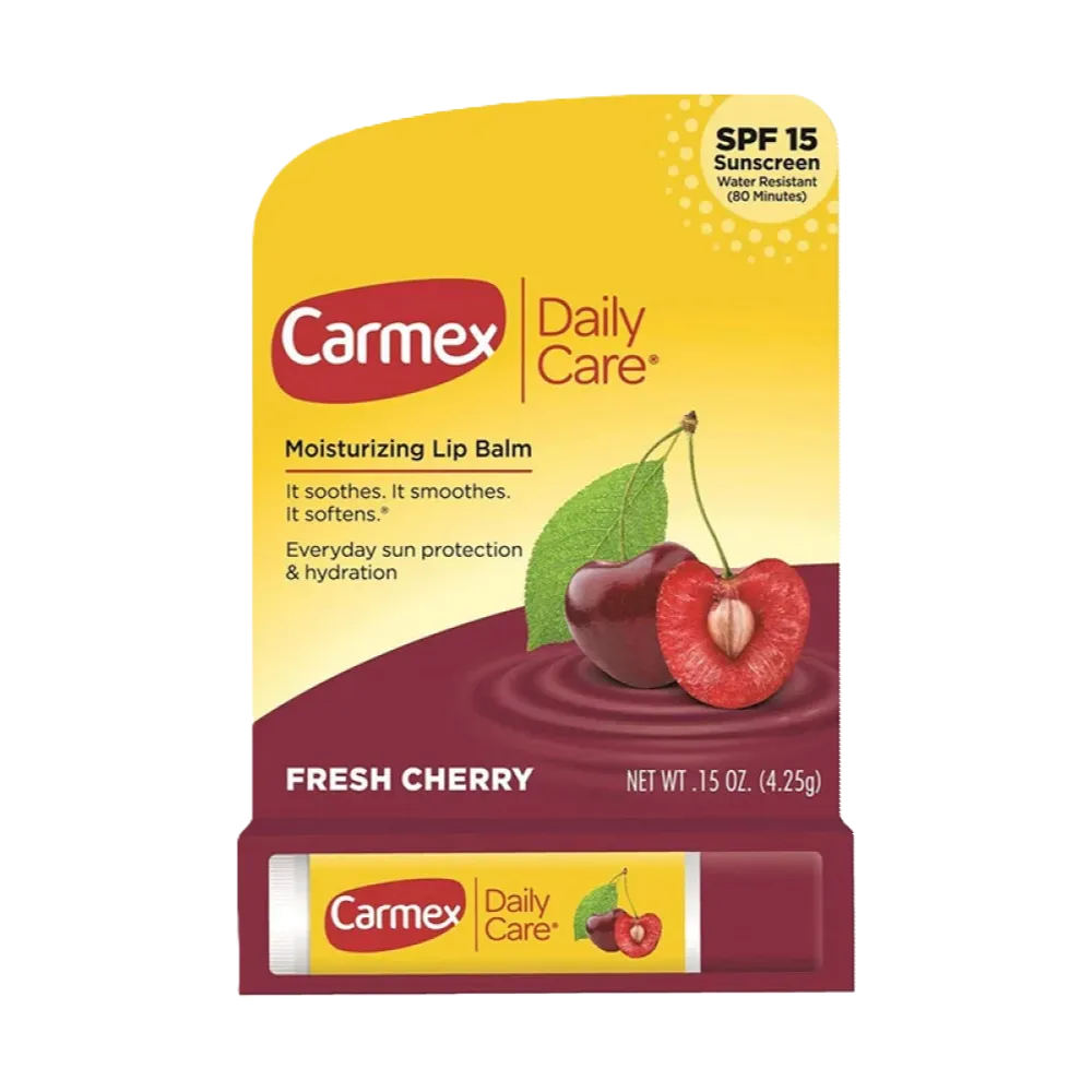 Carmex | Refreshing Cherry Lip Balm with SPF 15 | 4.25gm