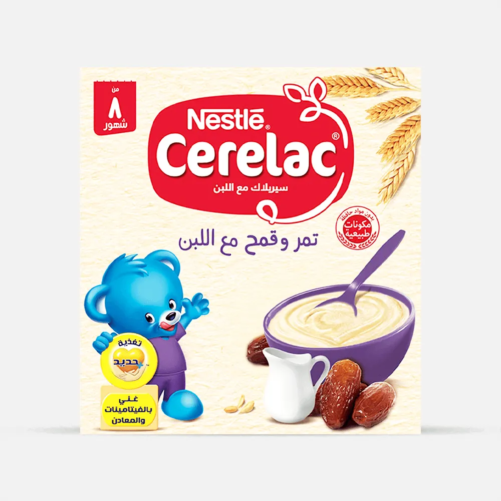 Nestle | Cerelac | Dates Wheat & Milk with Iron + Vitamins & Probiotics from 8+months | 125gm