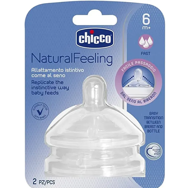 Chicco | Natural Feeling Fast Flow Breast Pump +6M | 2 Pcs