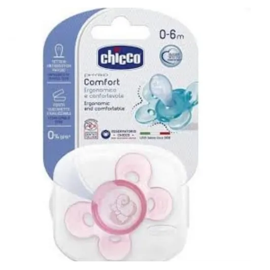 Chicco | Pacifier Comfort 0-6M Silicone Butterfly For Girl | 1 Pc