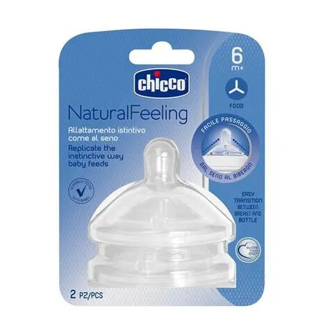 Chicco | Natural Feelling Teat +6M | 2 Pcs