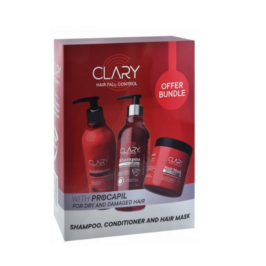 Clary | Shampoo 300ml + Conditioner 300ml + Hair Mask 300ml