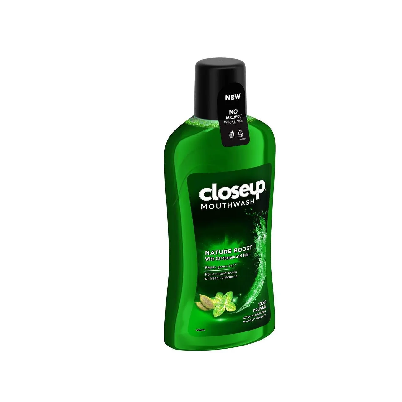 Closeup | Anti Germ Mouthwash, Nature Boost with Cardamom & Tulsi | 500 ml
