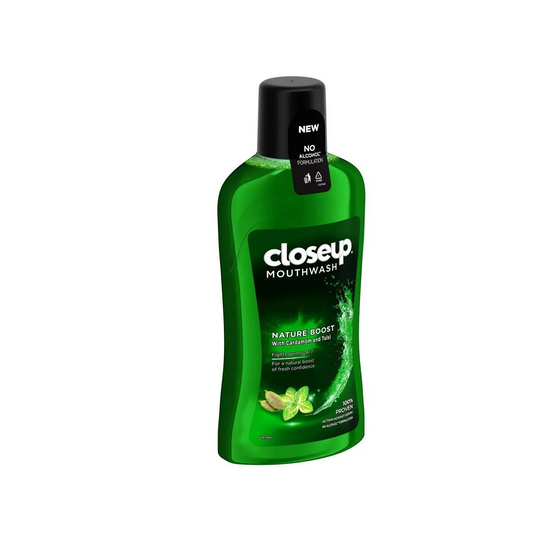Closeup | Anti Germ Mouthwash, Nature Boost with Cardamom & Tulsi | 500 ml