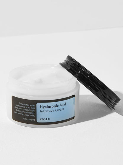 COSRX Hyaluronic Acid Intensive Cream 100g open jar