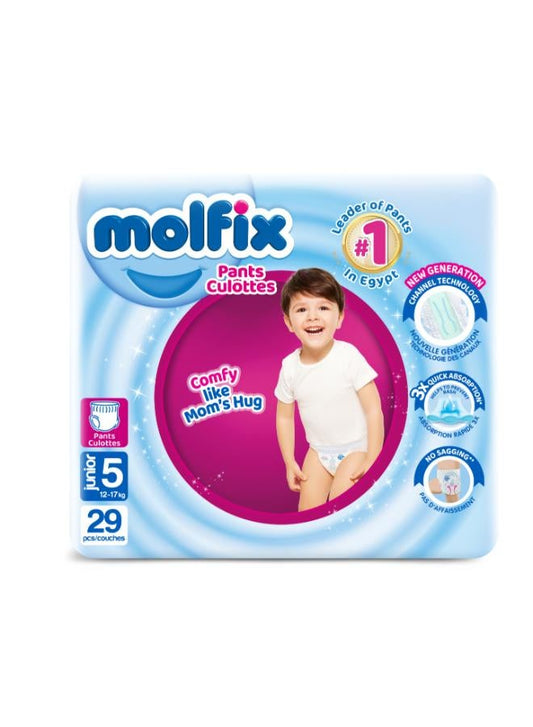 Molfix Twin Pack of 29 Junior Pants Diapers - Size 5