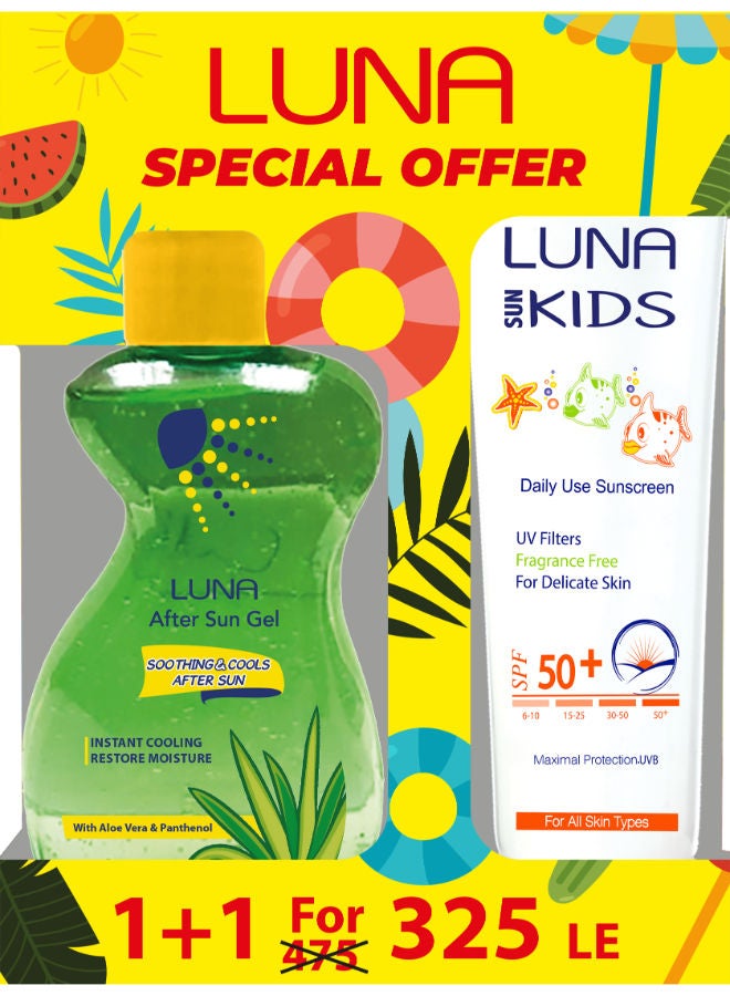 Luna Sun Kids Promo Pack ( 1 Kids Sunscreen SPF  50+1 After Sun Gel )