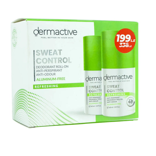1+1 Dermactive | Deodorant Roll On Sweat Control Refreshing | 60ml