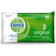 Dettol | Original Antibacterial Skin Wipes | 40Wipes