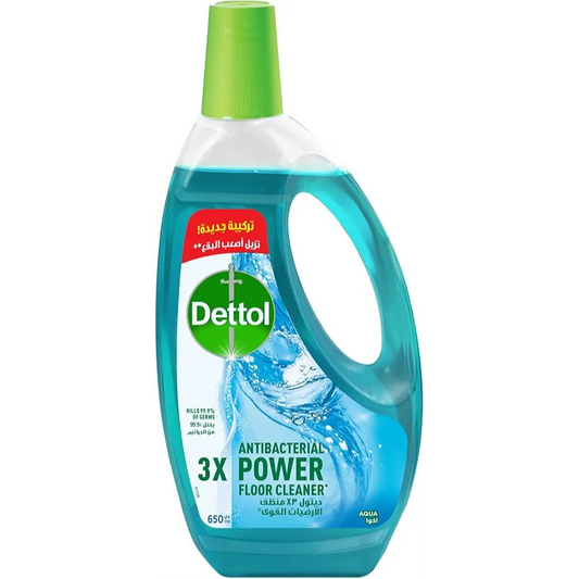 Dettol | aqua antibacterial power floor cleaner with 3 times powerful cleaning | 650ml