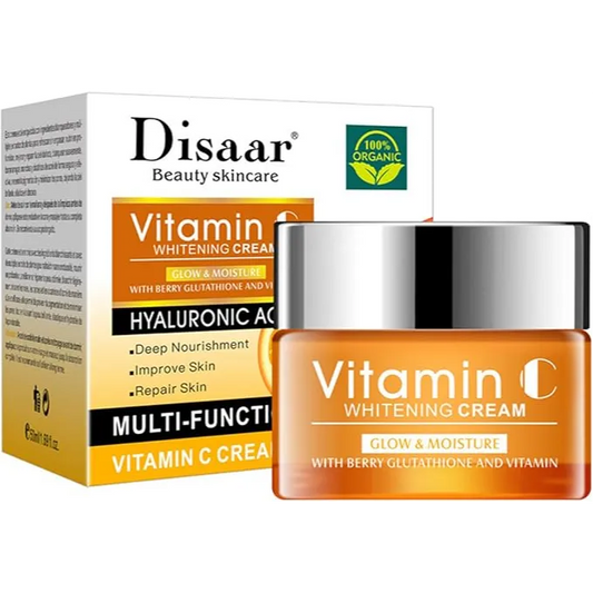 Disaar Organic Whitening, Nourishing & Moisturizing Face Cream with Berry Hyaluronic Acid & Vitamin C | 50ml