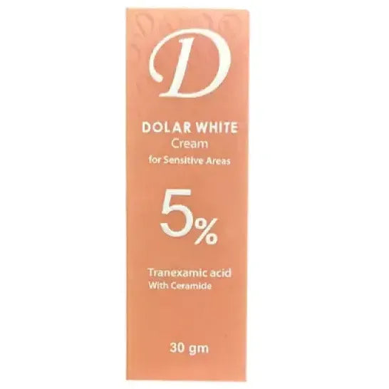 Dolar | White Cream 5% For Sensitive Area | 30gm