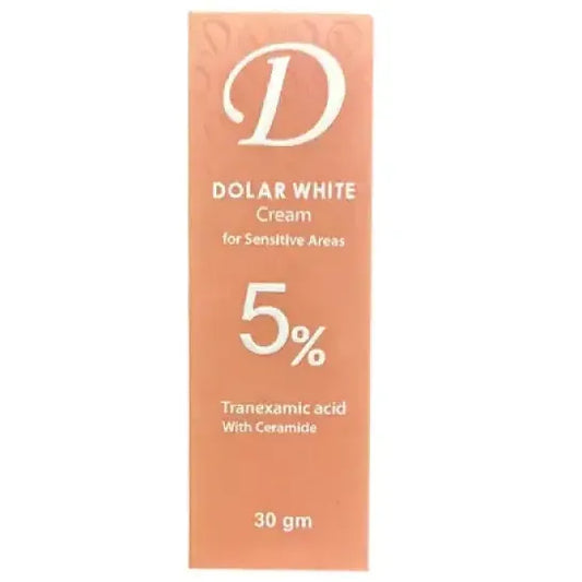 Dolar | White Cream 5% For Sensitive Area | 30gm