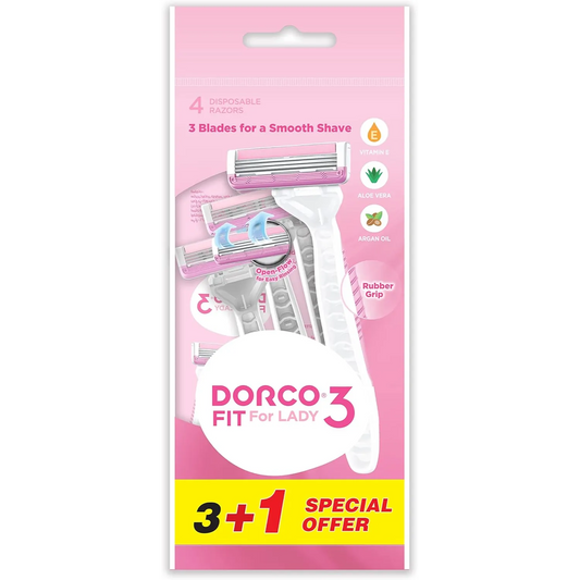 Dorco | Eve 3 Disposable Razor 3+1 Free