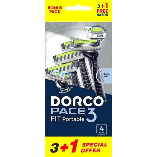 Dorco | Pace 3 Fitman Disposable Razor 3+1 Free