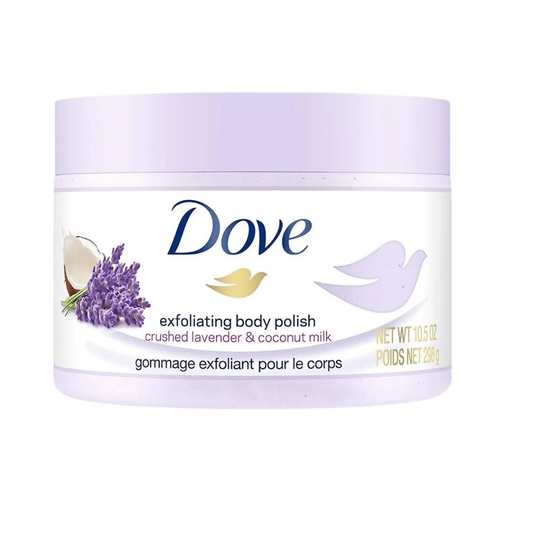 Dove | Exfoliating Body Polish Crushed Lavender & Coconut Milk | 298 gm
