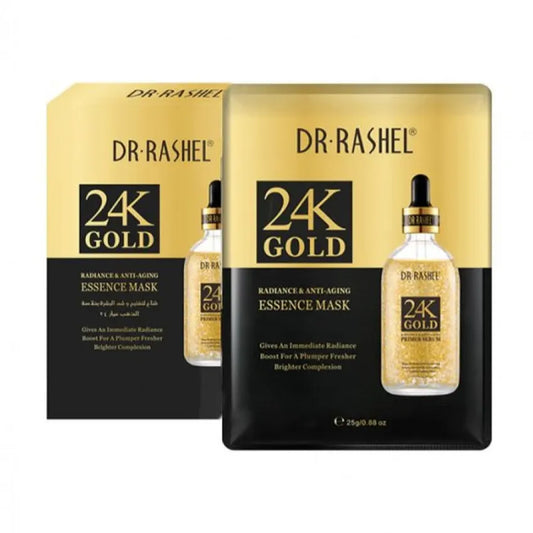 Dr. Rashel | 24K Gold Radiance & Anti-Aging Essence Mask 25gm | 5 Sachets