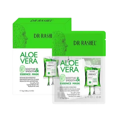 Dr. Rashel | Aloe Vera Soothe & Smooth Essence Mask 25gm | 5 Pcs