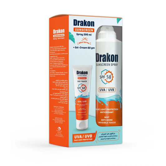 Drakon | Sunscreen gel-cream 60 gm +Drakon Sunscreen Spray 200 ML SPF50