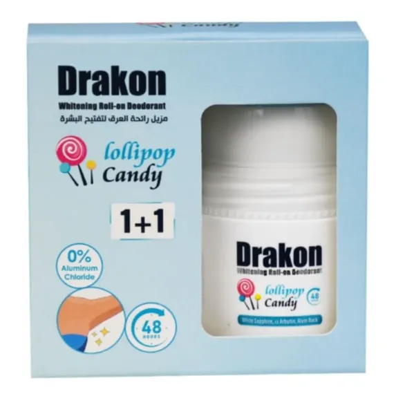 1+1 Drakon | Whitening Roll on Deodorant Lollipop Candy | 50ml