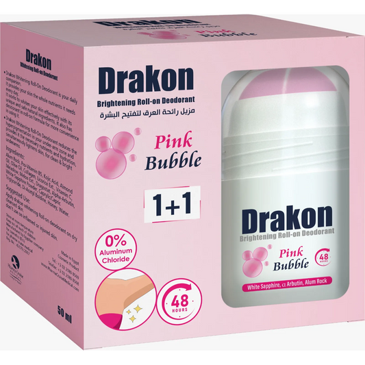1+1 Drakon | Whitening Roll-On Deodorant Pink Bubble | 50ml