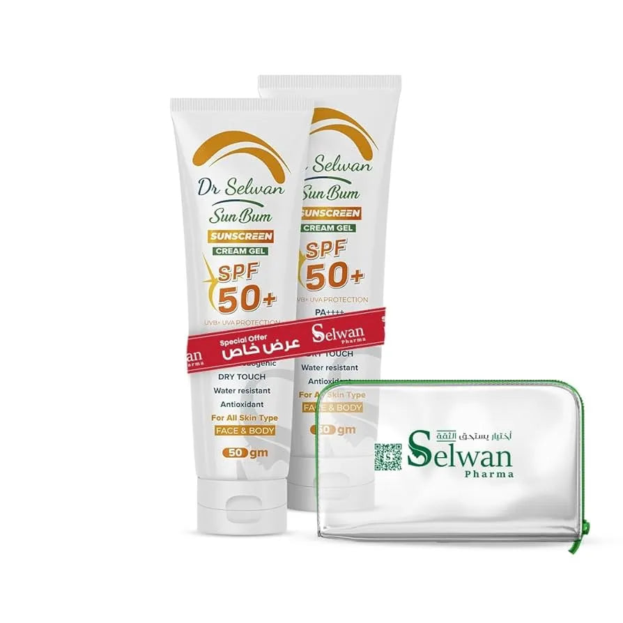 Dr Selwan | Sunscreen Cream Gel SPF 50+ | 50gm 1+1