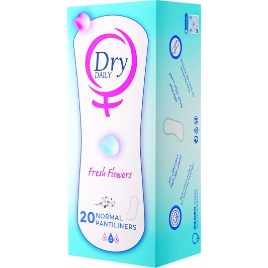 Dry | Daily Floral Sanitary Pads | 20 Pads