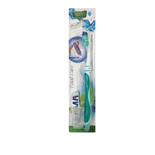 Eama | Total Care Blue & White Medium Toothbrush with Power Tip Function