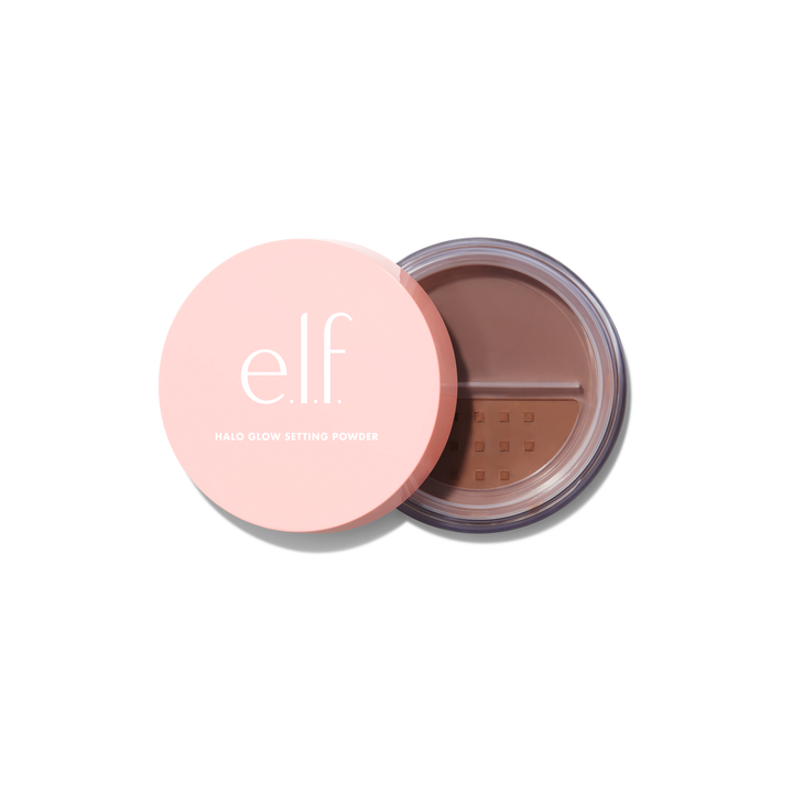 e.l.f. Halo Glow Setting Powder Medium open jar
