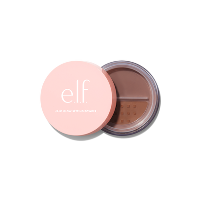 e.l.f. Halo Glow Setting Powder Medium open jar