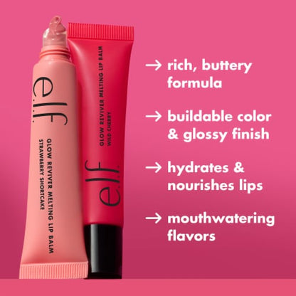 e.l.f. Glow Reviver Melting Lip Balm Strawberry Shortcake top view
