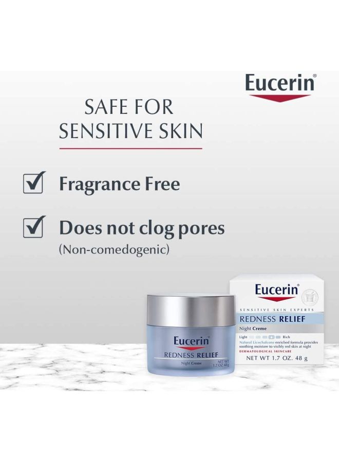 Eucerin Redness Relief Soothing Night Creme 1.7 oz skin care information