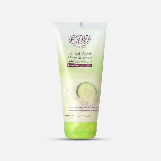 Eva Skin Care | Facial Wash and Make-Up Remover Enriched with Yoghurt and Cucumber for Oily Skin | 150ml