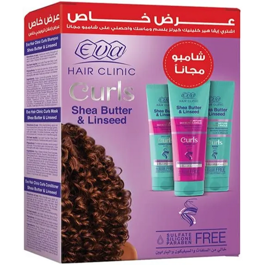 Eva Hair Clinic Curls | Hair Conditioner + Hair Mask+ Hair Shampoo Free