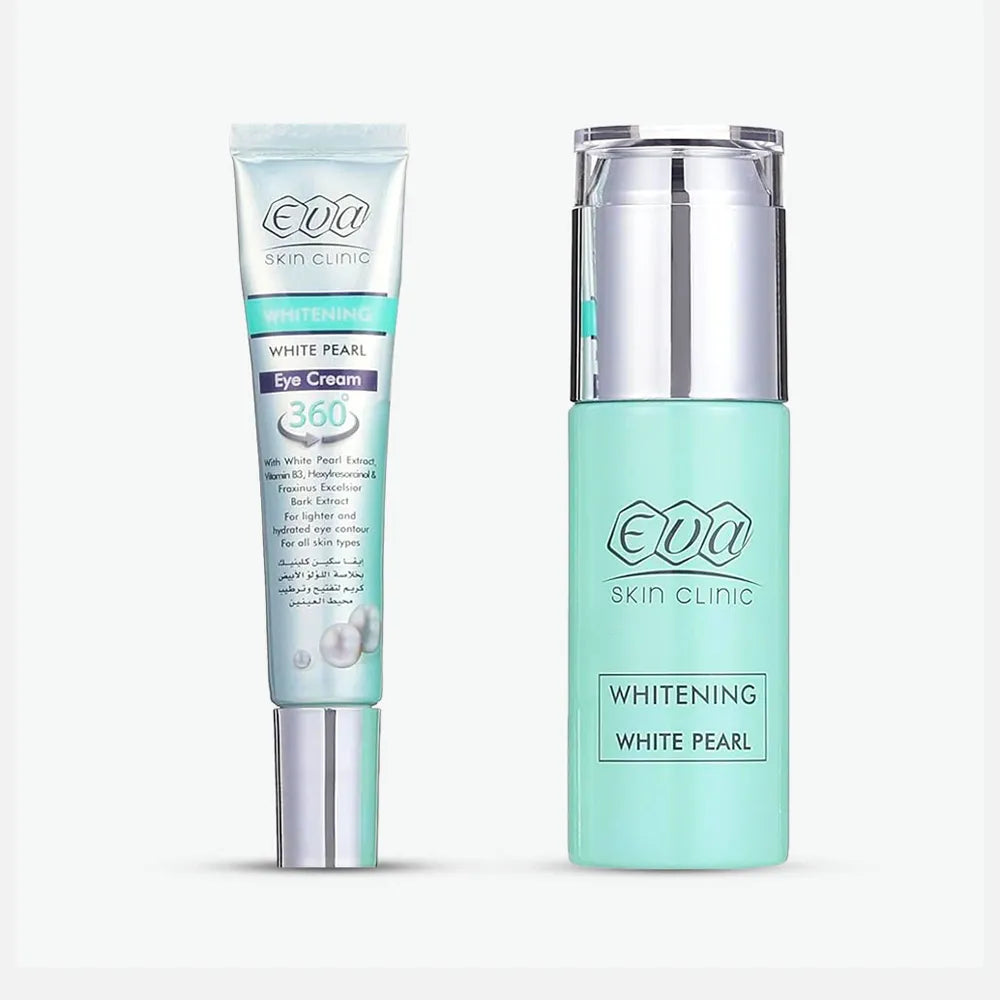 Eva Skin Clinic White Pearl | Whitening Night Cream + Cream to Lighten and Moisturize The Eye Contour
