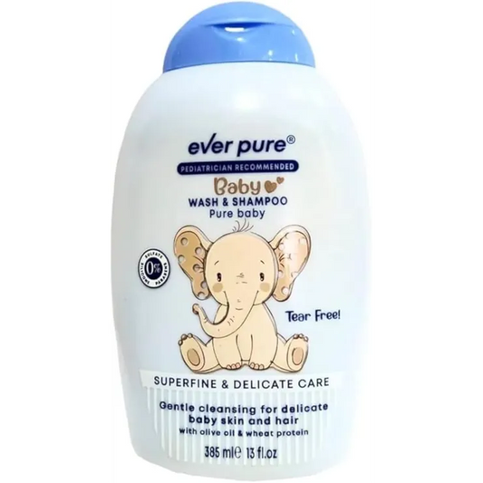 Ever pure | wash & shampoo pure baby for kids | 385ml