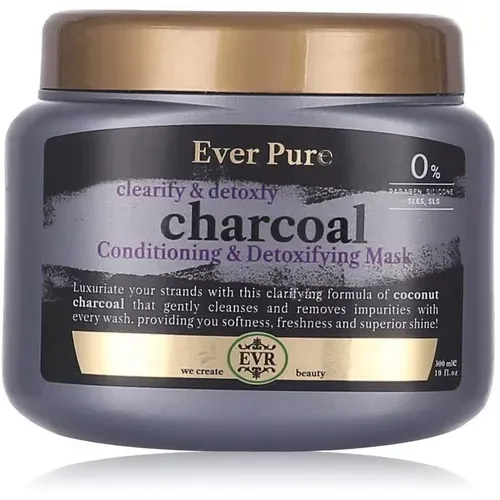 Ever Pure | Conditioning and Detoxifying Hair Mask with Charcoal | 300ml