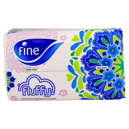 Fine | Fluffy 2 Ply Facial Tissue Soft Pack | 700 Sheets | 1 Pack