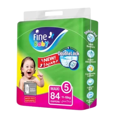 Fine Baby | Diapers Maxi 11-18kgm Size 5 | 84 pcs