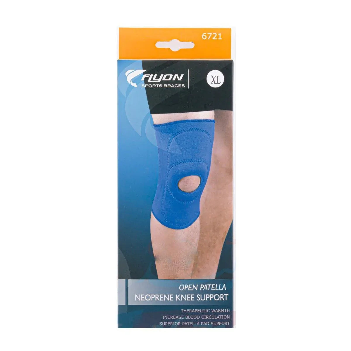 Flyon | Open Patella Neoprene Knee Support Size X Large | 1 Pc
