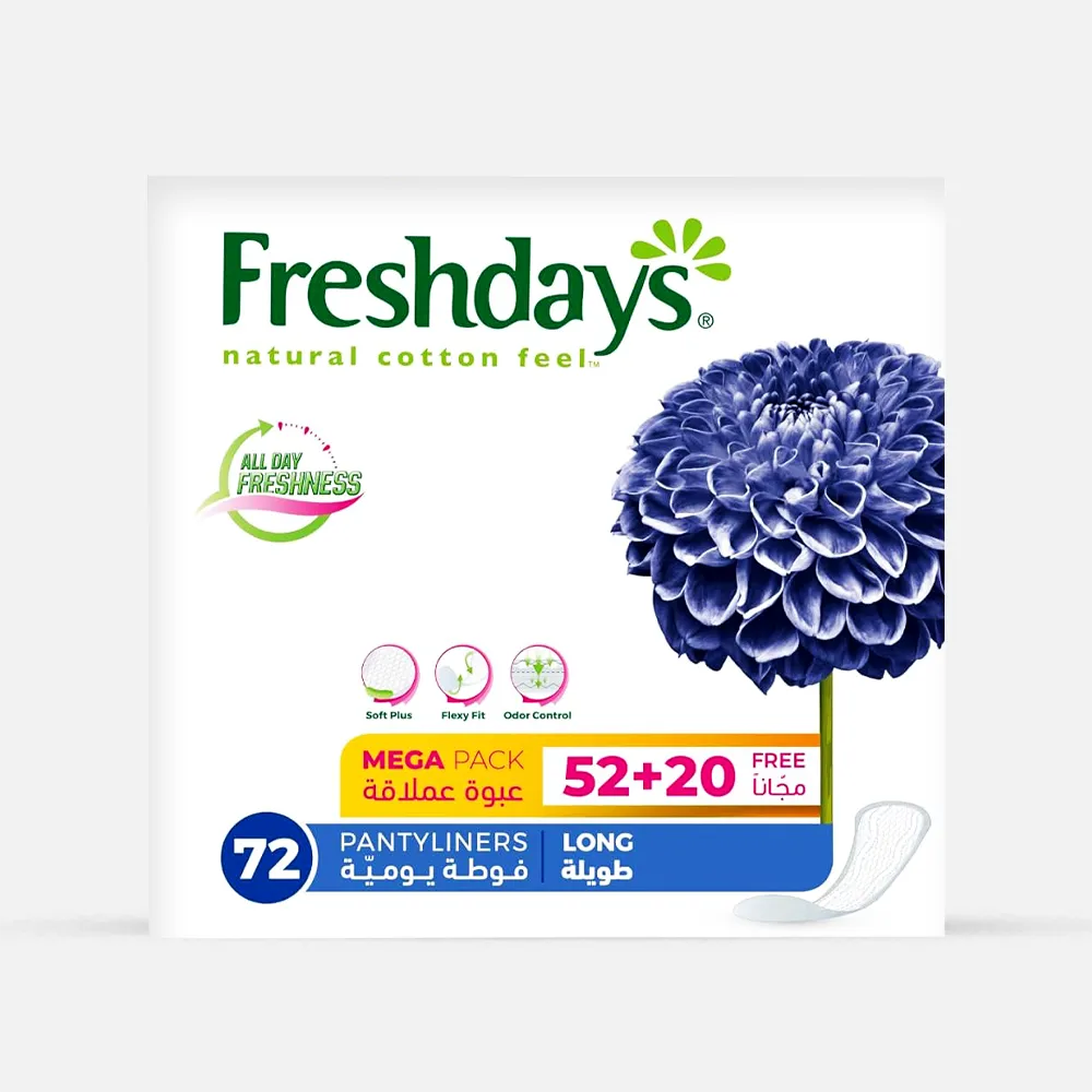 Freshdays | Long Panty Liners | 72Pcs