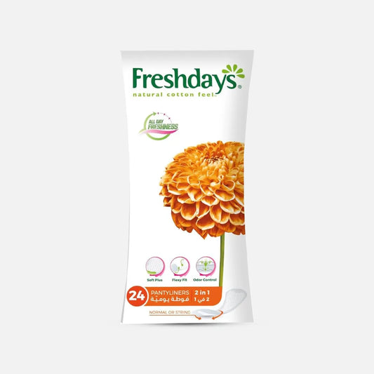 Freshdays | Sanita Normal 2 in 1 Panty Liners | 24Counts