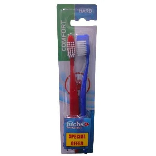Fuchs | Silver Comfort Hard Toothbrushes | 2Pcs