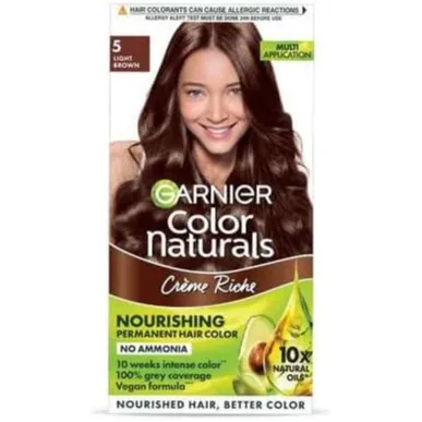 Garnier | Color Naturals Creme Riche Nourishing Permanent Hair Color 5 Light Brown