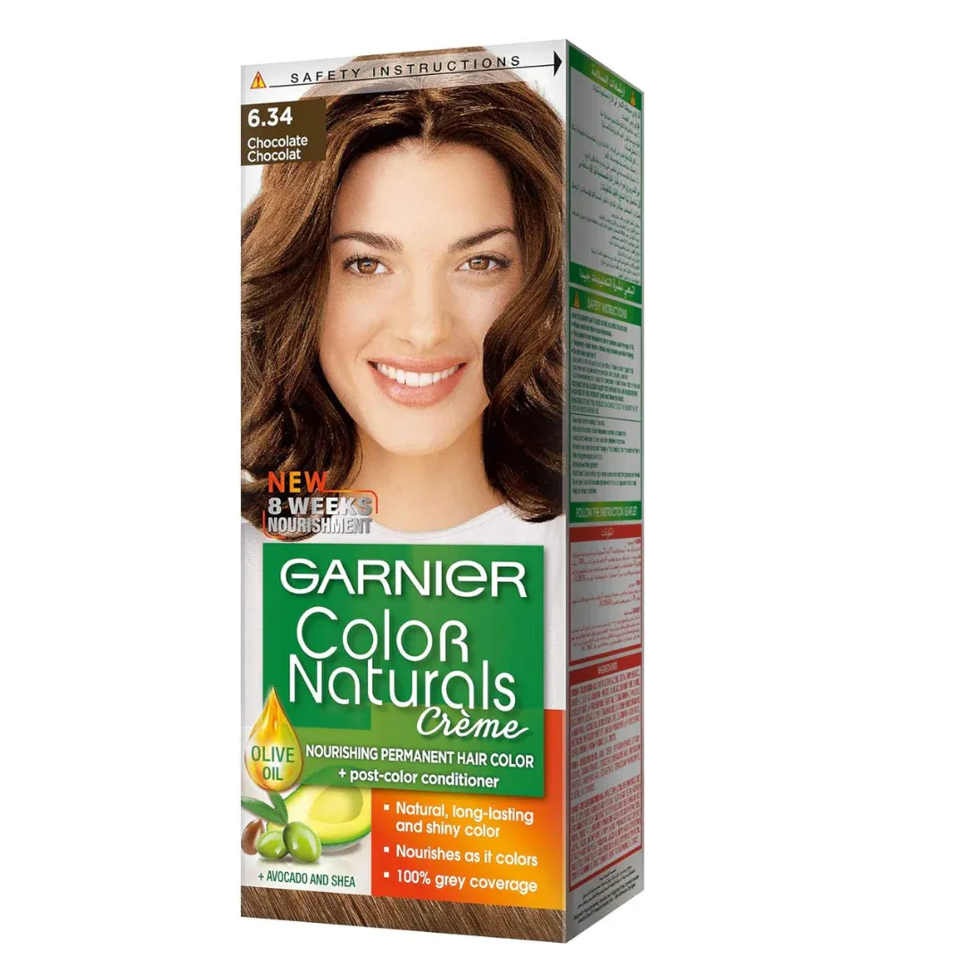 Garnier | Color Naturals Permanent Crème Hair Color | 6.34 Chocolate Brown