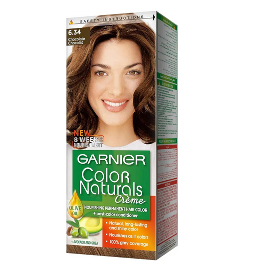 Garnier | Color Naturals Permanent Crème Hair Color | 6.34 Chocolate Brown