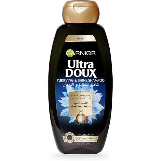 Garnier | Ultra Doux Black Charcoal & Nigella Seed Oil Purifying & Shine Shampoo | 400ml
