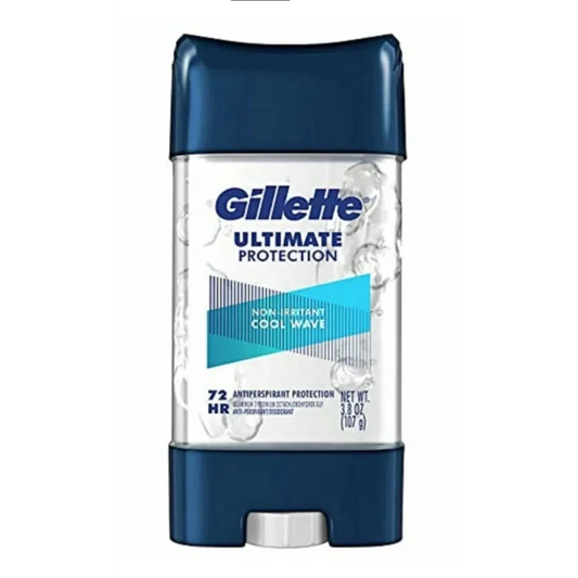 Gillette | Ultimate Protection Cool Wave 72H Non Irritating Antiperspirant Deodorant Stick for Men | 107gm